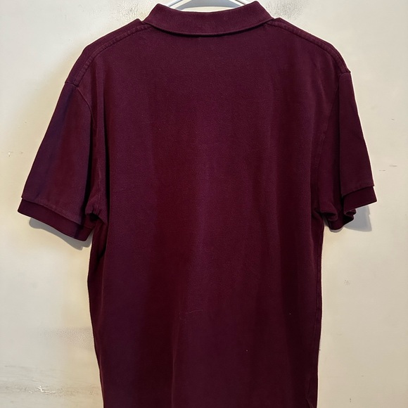 Polo by Ralph Lauren Cotton Shirt Men’s Medium Burgundy - Picture 6 of 7